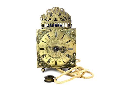 VICTORIAN BRASS LANTERN CLOCK OF 17TH CENTURY DESIGN, anchor escapement, the brass chapter dial inscribed ‘Jo’s Martin, Saffe