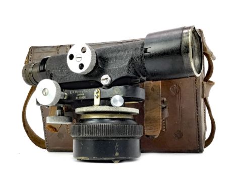 EARLY TO MID-20TH CENTURY SURVEYORS LEVEL, by E.R. Watts &amp; Son Ltd., London, No. 48928, circa 1909 to 1949, with leather 