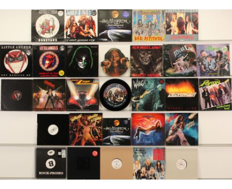 A collection of Rock and Heavy Metal LPs and 12" to include artists; Little Angels, Waysted, New Model Army, The Mission, Wra