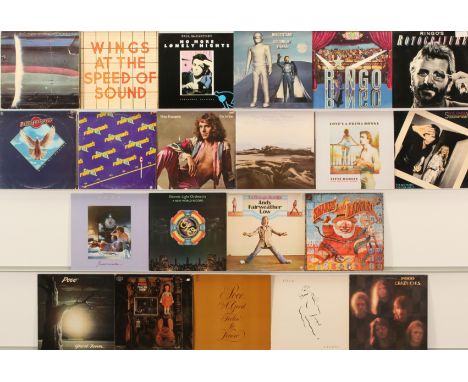 A collection of Rock and Soft Rock LPs and 12" to include artists; Paul McCartney, Ringo Starr, Wings, The Moody Blues, Elect