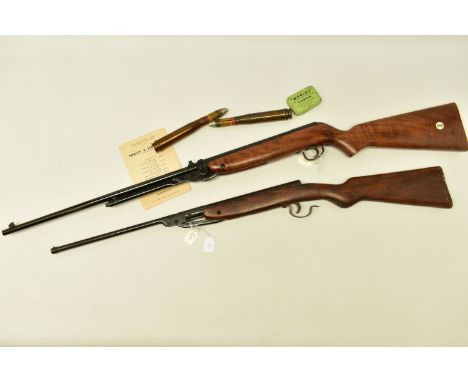 A .22” Mk III WEBLEY &amp; SCOTT AIR RIFLE SERIES 3, serial number 30895, in good working order with light pitting on blued s