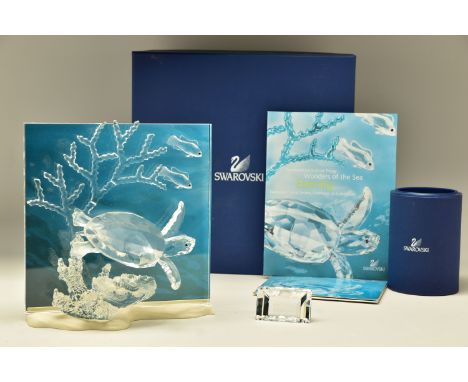 A BOXED SWAROVSKI CRYSTAL SOCIETY DIORAMA, SECOND PIECE OF THE TRILOGY WONDERS OF THE SEA - ETERNITY 2006, Turtle (726028), d