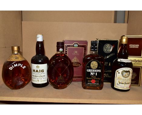 WHISKY, five bottles of superb blended Whisky comprising one bottle of John Haig &amp; Co Ltd 'DIMPLE' Old Blended Scotch Whi