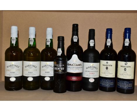 PORT, a collection of four bottles of Late Bottled Vintage Port, three bottles of Dry White Port and one half bottle of Fines