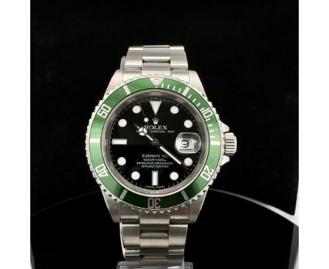 ROLEX BRAND MODEL (WATCH) SUBMARINER DATE REFERENCE NUMBER 16610LV AUTOMATIC CHARGING CASE MATERIAL STEEL STRAP MATERIAL STEE