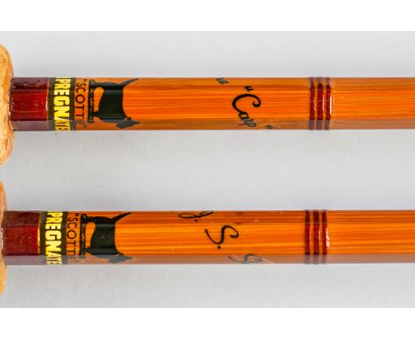 J.S SHARPE OF ABERDEEN: SPLIT CANE CARP ROD (2)Length 10’; Together with two more split cane carp rodsCondition report for al