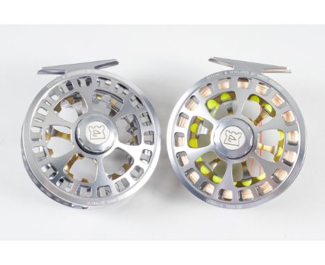 HARDY BROTHERS: TWO ULTRA LIGHT 5000DD FLY FISHING REELS (2)With boxes and pouches; Together with a fly lineCondition report: