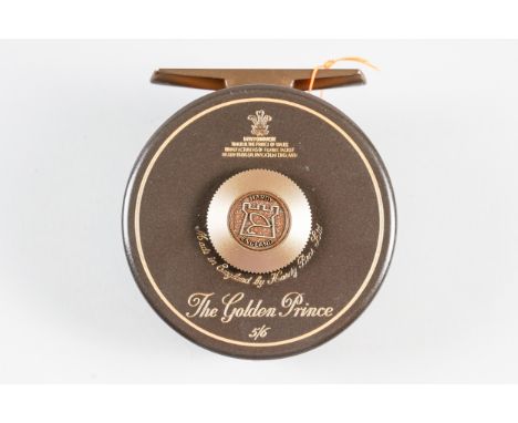 HARDY BROTHERS: THE GOLDEN PRINCE REEL3” wt 5/6 fly together with fly lineCondition report; light use