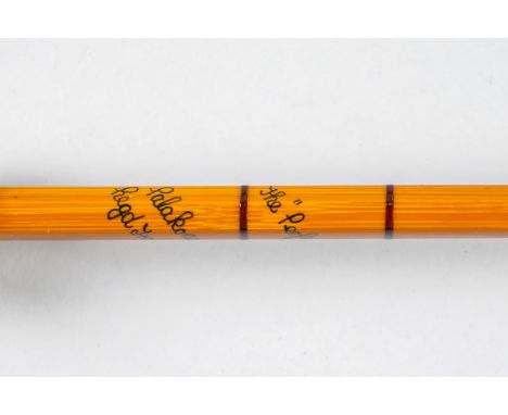 HARDYS: THE PERFECTION SPLIT CANE FLY RODLength 9’; weight 5/6; 2pcs; with cloth bagCondition report; light use