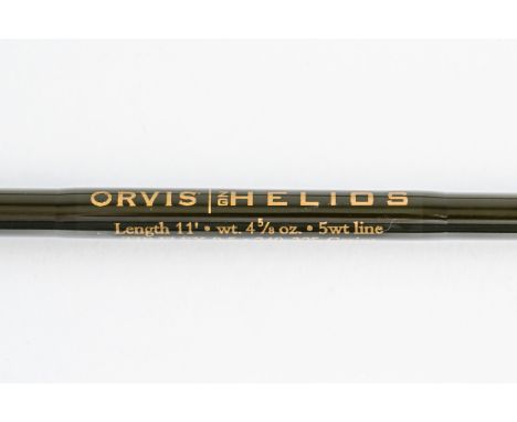 ORVIS: HELIOS FLY RODLength 11’; rod wt 4 5/8; line wt 5; tip flex. 4 pc. Includes cloth bag.Condition report; light use&nbsp