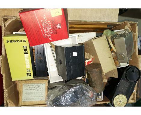 A selection of vintage camera equipment 