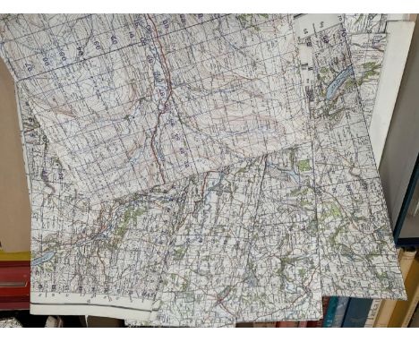 A group of 55+ 1 inch ordnance survey maps, mainly North Yorkshire and Scotland including War Office editions and others of t