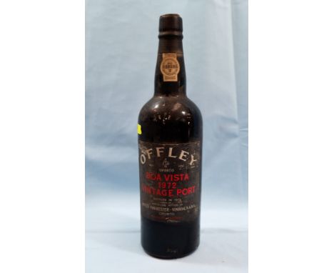 A single bottle of OFFLEY Boa Vista 1972 Vintage Port 