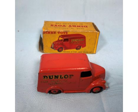 Dinky Toy originally boxed diecast vehicle 451 Trojen 15cwt van "Dunlop" (box missing two flaps) 