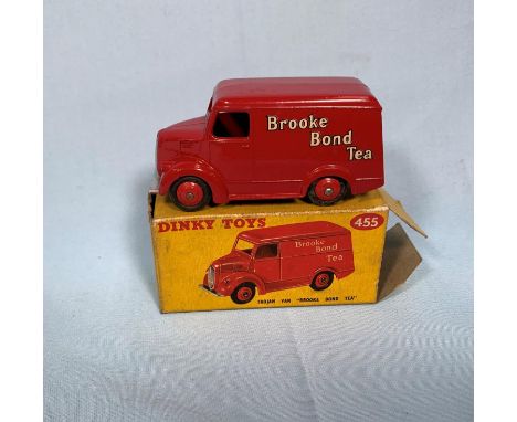 A Dinky Toys originally boxed diecast vehicle 455 Trojan van "Brooke  Bond Tea" (box a.f. - flap missing) 