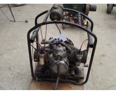 An Enfield flat twin coil ignition 6 bhp 270cc engine, with carrying frame, from deceased estate
Please note that there is a 