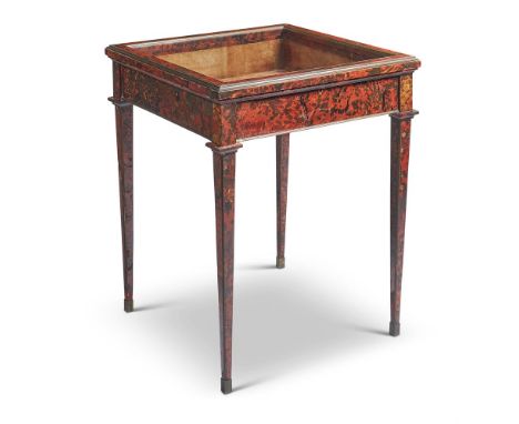 Y  A SIMULATED TORTOISESHELL VENEERED BIJOUTERIE TABLELATE 19TH CENTURY82cm high, 68cm wide, 68cm deep SALEROOM NOTICE: Pleas