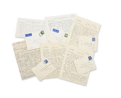AUTOGRAPH LETTERS TO GEORGIE AND ARTHUR DOBLE, from Sacheverell, Georgia and Reresby Sitwell, 1940-1958. a group of thirteen 
