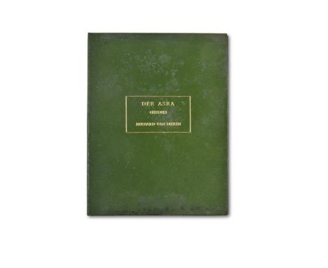 Ɵ BERNARD VAN DIEREN.  (1887 - 1936). / HEINRICH HEINE.  (1797 - 1856).  AUTOGRAPH MUSIC SCORE, 'DER ASRA', 1927. Presentatio