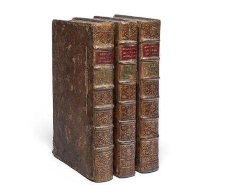 Ɵ  CANES, Francisco.  Diccionario Espanol Latino-Aribigo.  3 vols., first edition, double column, roman, italic and Arabic ty