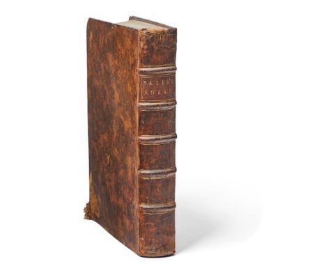 Ɵ SALE, George.  The Koran.  first edition of Sale's translation, single volume, folding engraved map, one folding plate (of 