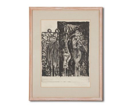 λ GRAHAM SUTHERLAND (BRITISH 1903-1980)THREE STANDING FORMS IN BLACK (TASSI 58)Lithograph, 1953Signed with initials, dated 19
