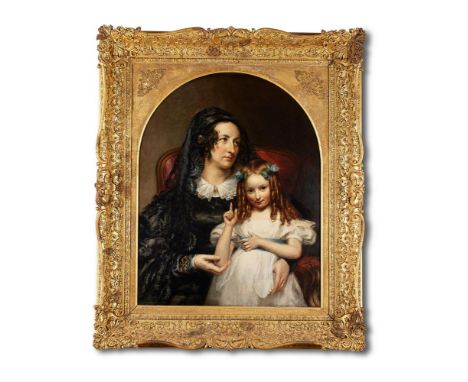 EDEN UPTON EDDIS (BRITISH 1812-1901)PORTRAIT OF THE HON. MRS HELY-HUTCHINSON, NÉE WRIGHTSON AND HER YOUNGEST DAUGHTER, LATER 