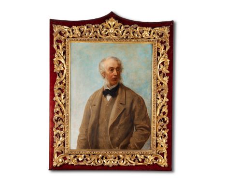 ATTRIBUTED TO VALENTINE CAMERON PRINSEP (BRITISH 1838-1904) PORTRAIT OF COLONEL HELY HUTCHINSONOil on canvas91 x 71cm (35¾ x 
