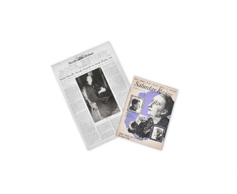 Ɵ SATURDAY REVIEW, 1953.  / NEW YORK HERALD TRIBUNE, BOOK REVIEW, 1949, reproduction photographic print. (2)  comprises:  SAT
