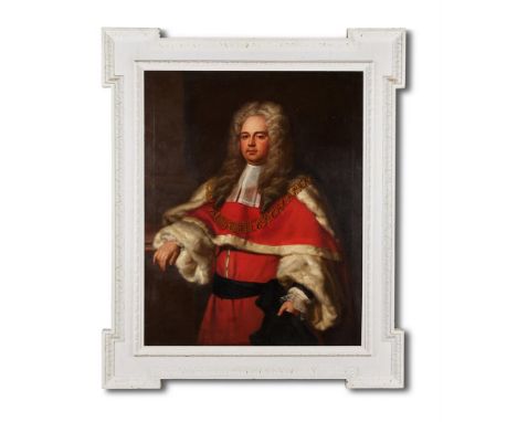 ENGLISH SCHOOL (CIRCA 1730)PORTRAIT OF SIR EDMUND PROBYN IN JUDGE'S ROBESOil on canvas126.5 x 101.5cm (49¾ x 39¾ in.)Provenan