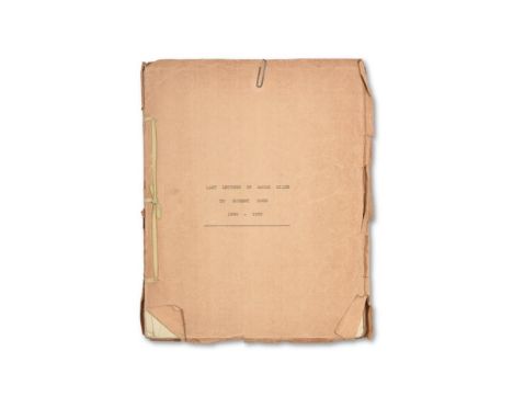 OSCAR WILDE:   MONTGOMERY HYDE. H. (1907-1989). LAST LETTERS OF OSCAR WILDE TO ROBERT ROSS, 1898-1900. A very interesting and