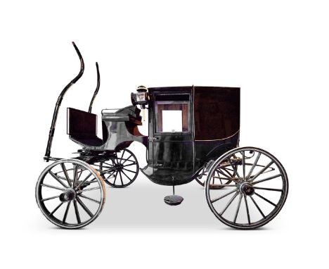 A SINGLE BROUGHAMEARLY 20TH CENTURYA fine example of a high quality carriage to suit a single horse, painted Royal blue and b