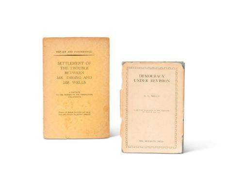 Ɵ WELLS, H. G.  (1866 - 1946).  Two Works: Author's Presentation copy to Sacheverell Sitwell, and another 1927-1930.  compris