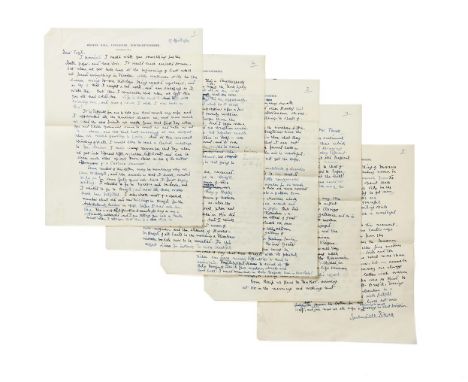 SACHEVERELL SITWELL. (1897 - 1988).  Autograph Letter to a friend, for the Shell Paper, Brazil, Weston Hall, 1964.  An autogr