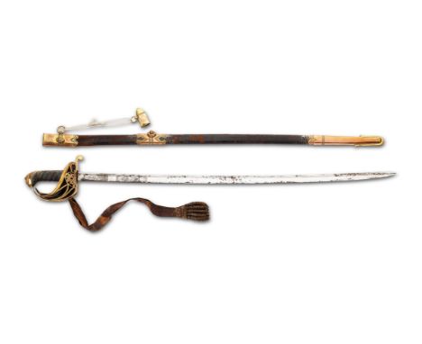 A GEORGE IV OFFICER'S 1822 PATTERN SWORD BY MOORE LATE BICKNEL & MOORE OLD BOND ST, LONDONCIRCA 1825With leather and brass sc