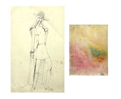 Sven BERLIN (1911-1999) Portrait Study In Thigh-HIgh Boots and one other work Portrait Study
Pen and Ink
Bears studio stamp t