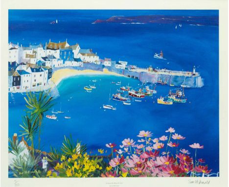 Sue MCDONALD (XX-XXI) Across to Godrevy, St. Ives Print, edition 5/ 350, signed, blind-stamped and numbered, print size 41.5 