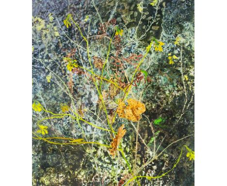 Michael PORTER (1948) 26-06-11, Coastal Path Acrylic, gouache and print on watercolour paper, signed and titled verso, 32cm x