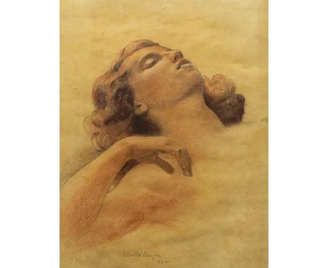 Harold T. BENGEN (1879-1962) Female Portrait Study Pastel on paper, signed and dated '44, 57cm x 43.5cm, 83cm x 68cm framed.I