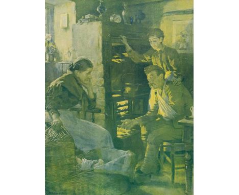 Stanhope FORBES A Tale of The Veldt Print, signed, 53cm x 40cm, 74cm x 60cm framed.