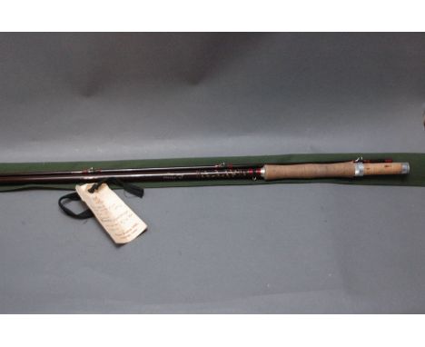 Constable of Bromley The Sceptre trout fly rod, 2 sections, 8' 6", also labelled To Ishbell from Cliff, rod bag with attached