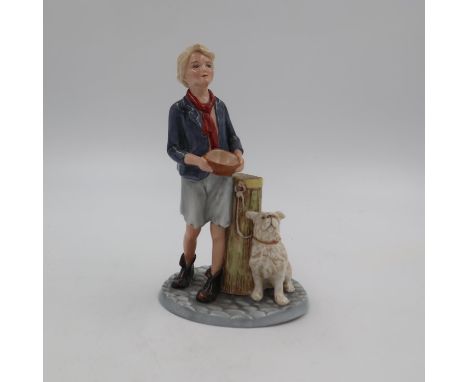 Royal Doulton figurine, Please Sir, HN3302, no cracks or chips, H: 19 cm. UK P&amp;P Group 2 (£20+VAT for the first lot and £