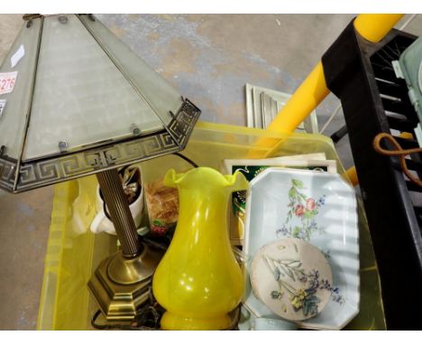 Mixed homewares to include ceramics and a lamp. Not available for in-house P&amp;P 