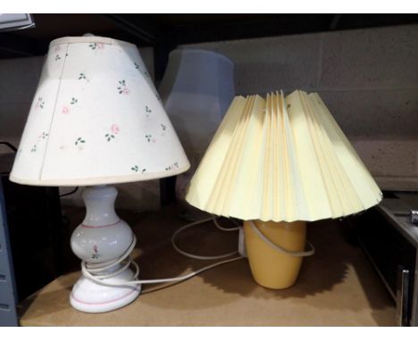 Group of four ceramic table lamps (4). All electrical items in this lot have been PAT tested for safety and have passed. This