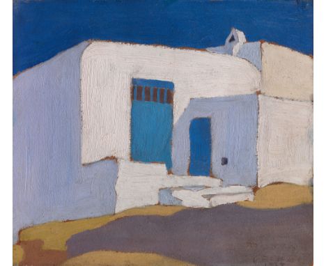 Polykleitos REGOSGreek, 1903-1984Houses in Myconosoil on hardboardsigned and dated 1925 lower right20.5 x 23.5 cmPROVENANCEpr