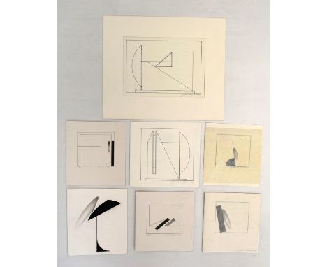 Jules de Goede (Dutch 1937 - 2007). 

Seven cards signed on the front and with dedications inside to Trevor and Dorothy Frank