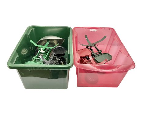 Four sets of kitchen scales with two sets of weights