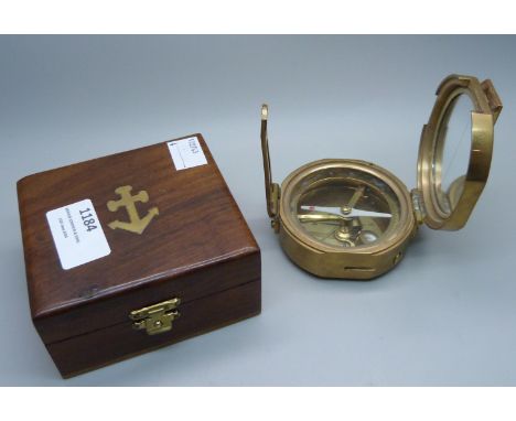 A Stanley of London cased nautical compass 