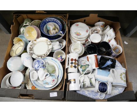 Two boxes of mixed china including Goebel, Noritake, etc. **PLEASE NOTE THIS LOT IS NOT ELIGIBLE FOR IN-HOUSE POSTING AND PAC