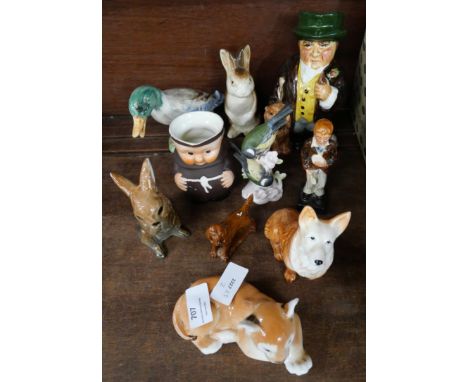 A collection of assorted figures, including Sylvac, Roy Kirkham, Poole, etc. 